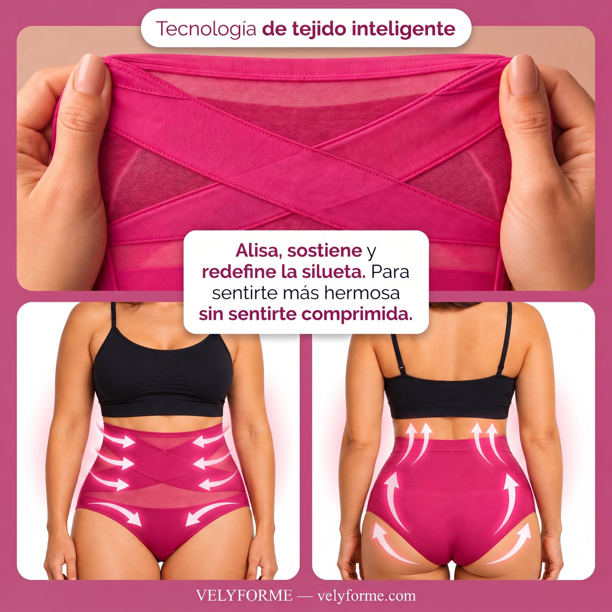 Velyforme® Braguita Moldeadora Talle Alto – Vientre Plano sin Esfuerzo